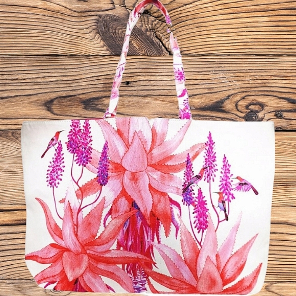 ❌❌SOLD❌❌ NEW ESTEE LAUDER Floral Hummingbirds Large Tote Shopping